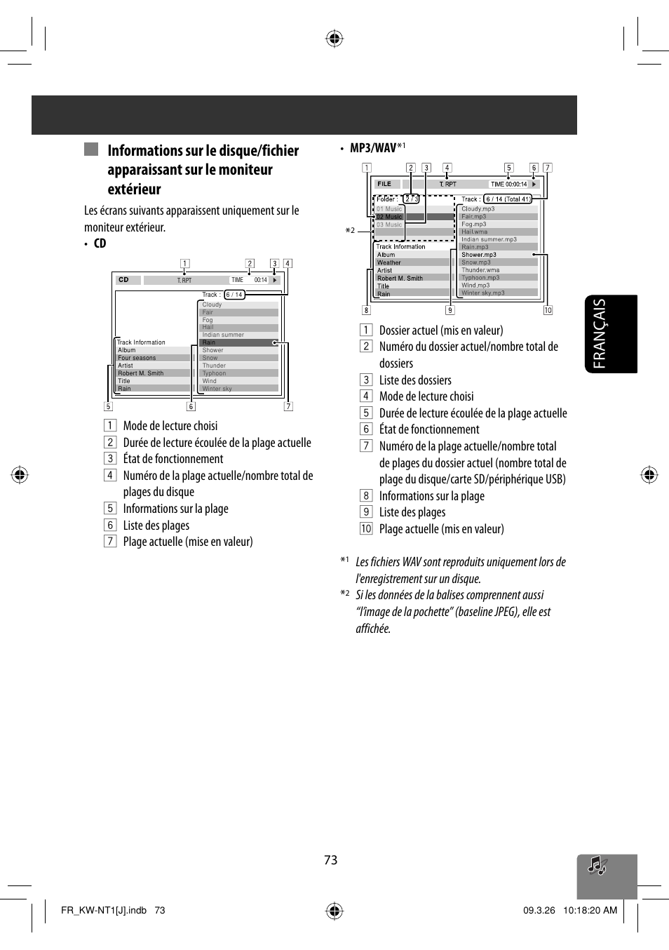 Français, 73 • mp3/wav | JVC KW-NT1 User Manual | Page 267 / 293