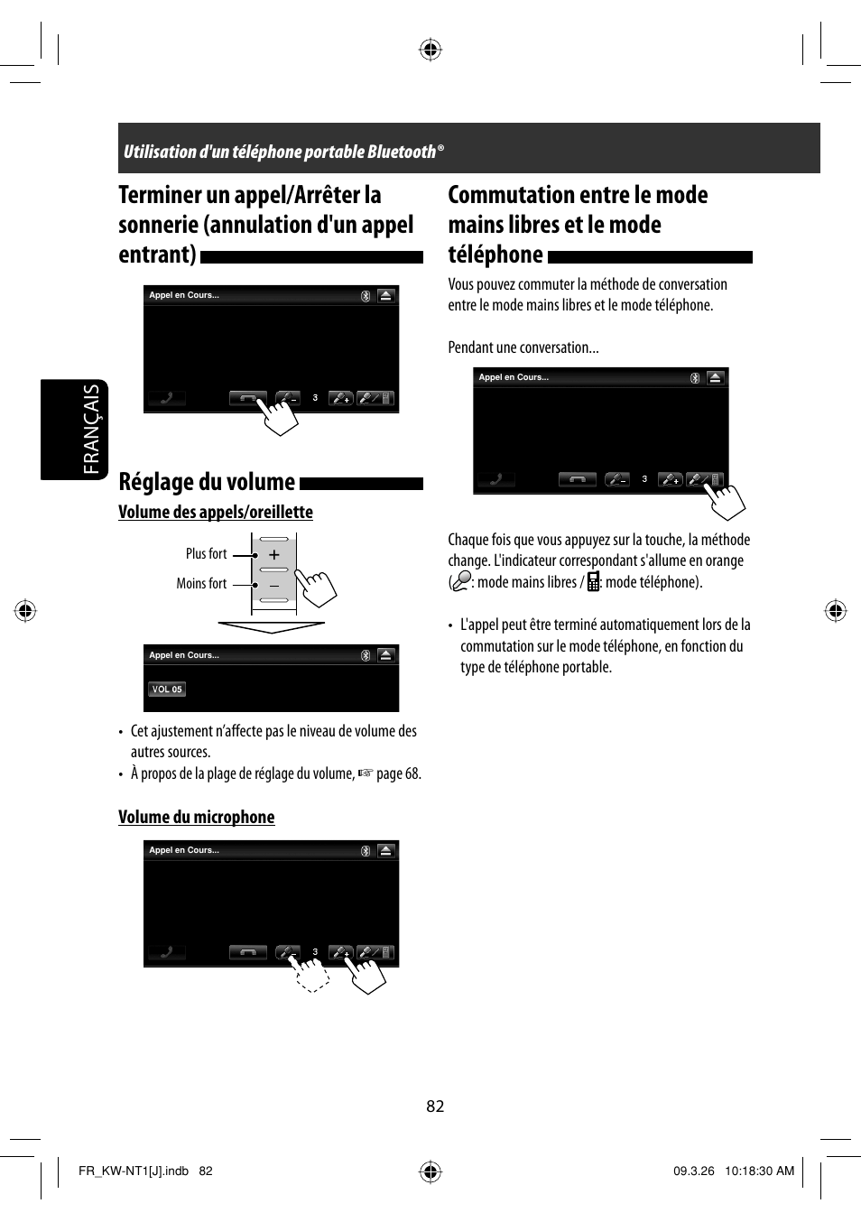 Reglage du volume, Français | JVC KW-NT1 User Manual | Page 276 / 293