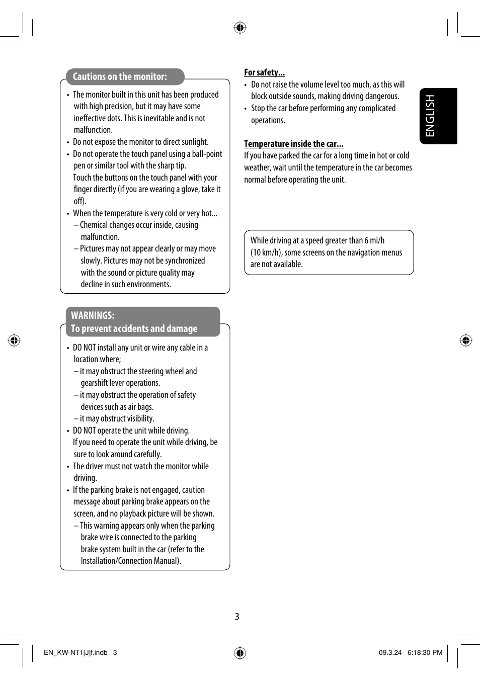 English | JVC KW-NT1 User Manual | Page 3 / 293