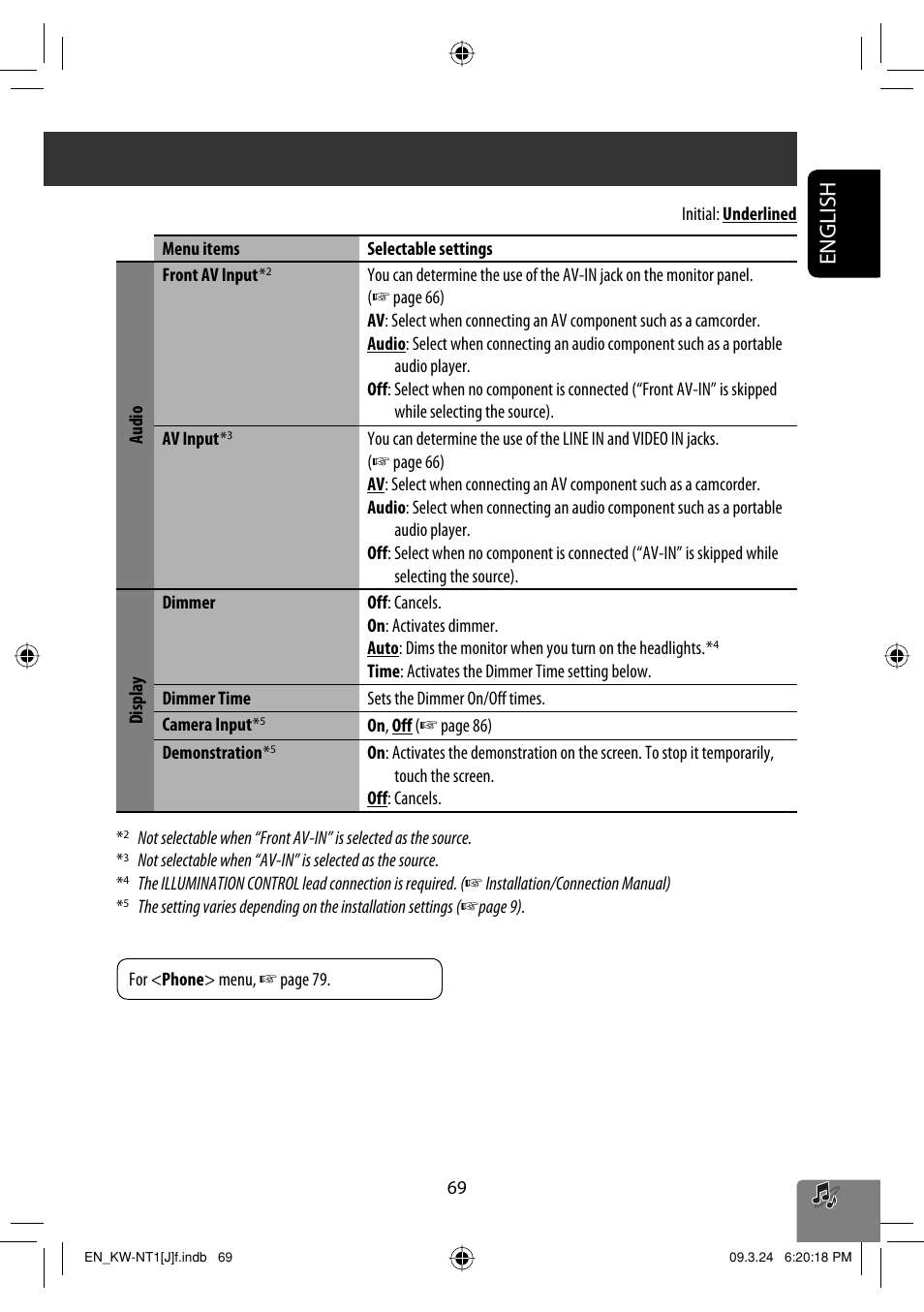 English | JVC KW-NT1 User Manual | Page 69 / 293