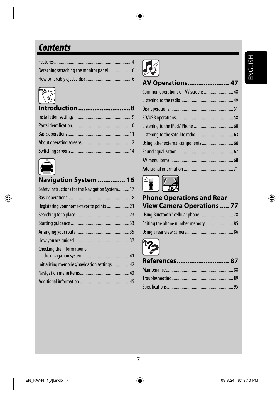 JVC KW-NT1 User Manual | Page 7 / 293