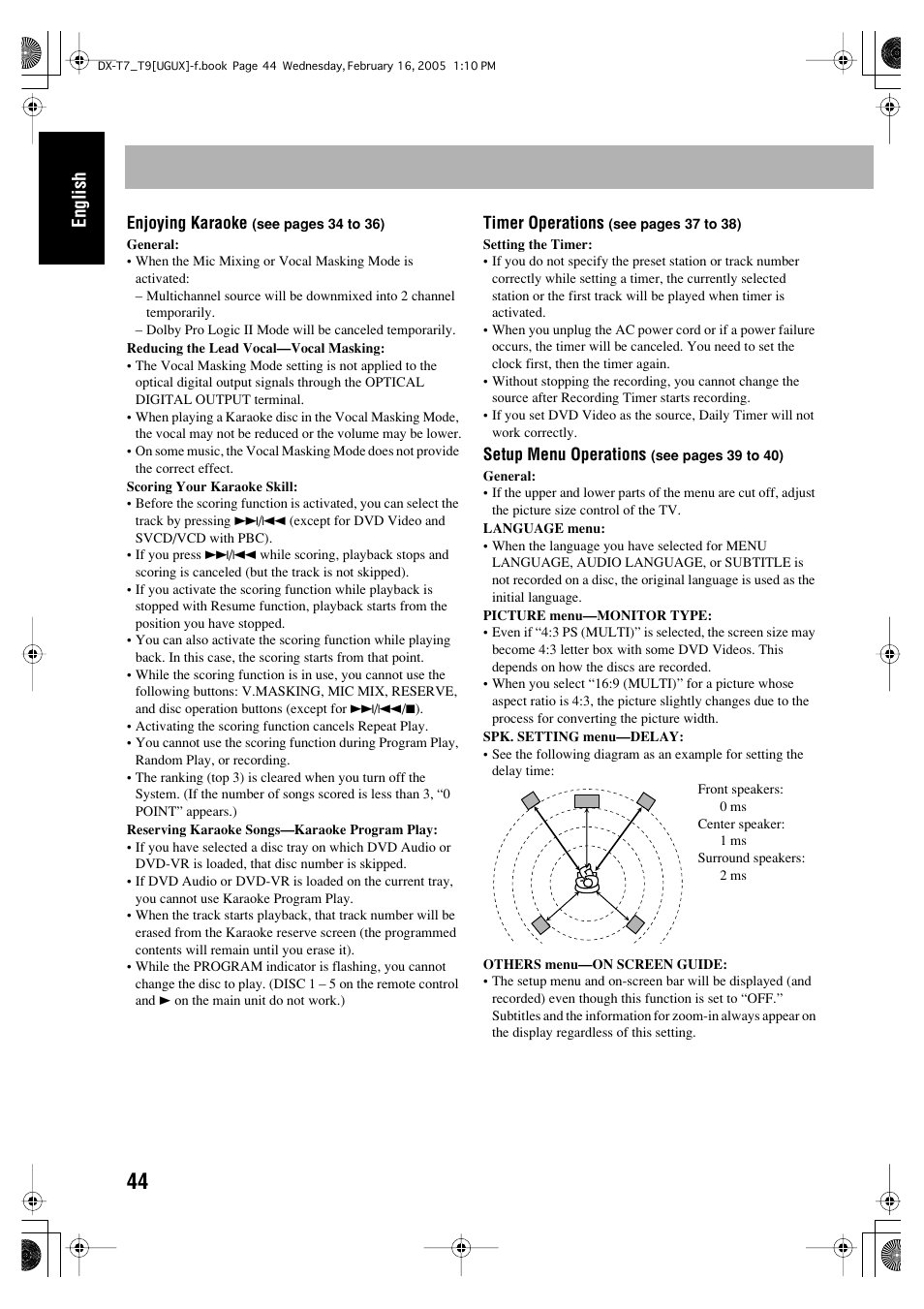 English | JVC CA-DXT7 User Manual | Page 103 / 212