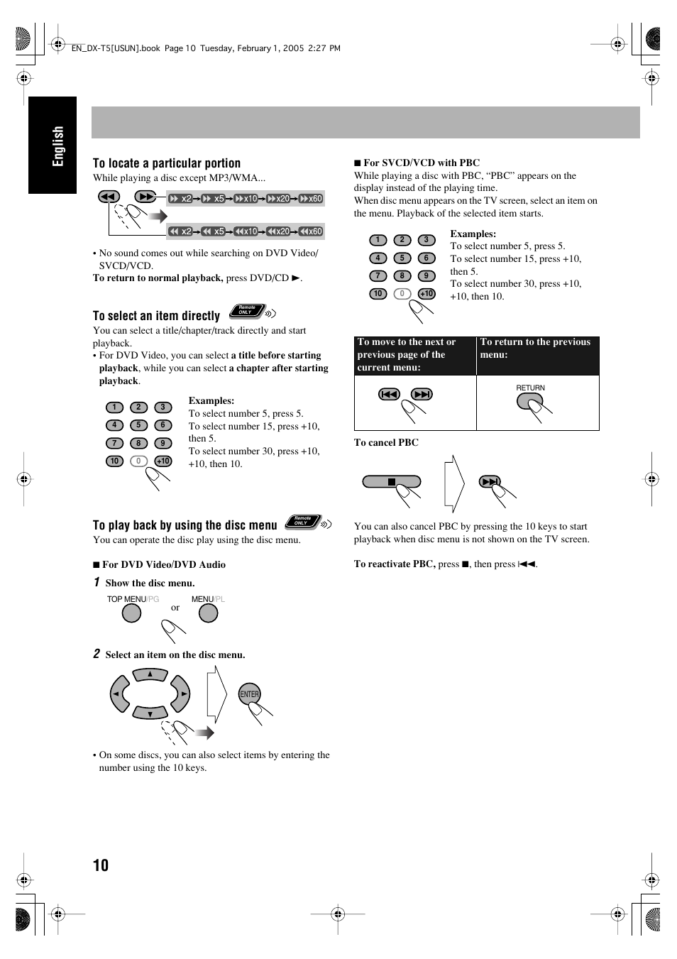 English | JVC CA-DXT7 User Manual | Page 124 / 212