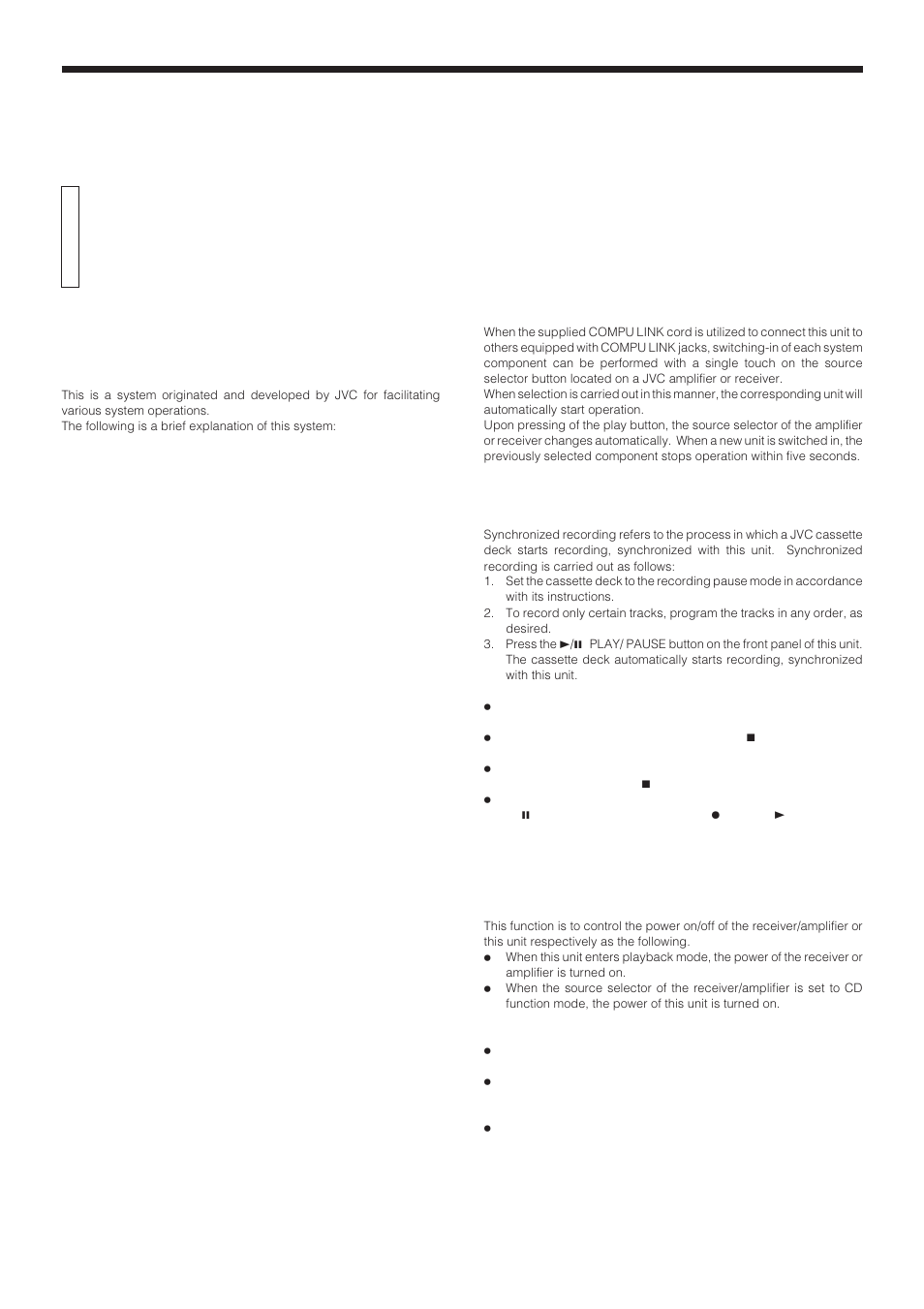 General informations, Compu link remote control system, Page 12 | JVC XL-Z132BK User Manual | Page 17 / 20