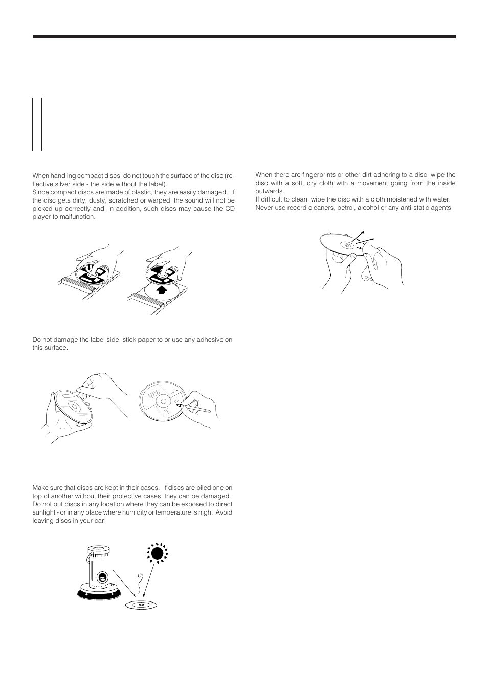 Care and handling | JVC XL-Z132BK User Manual | Page 18 / 20