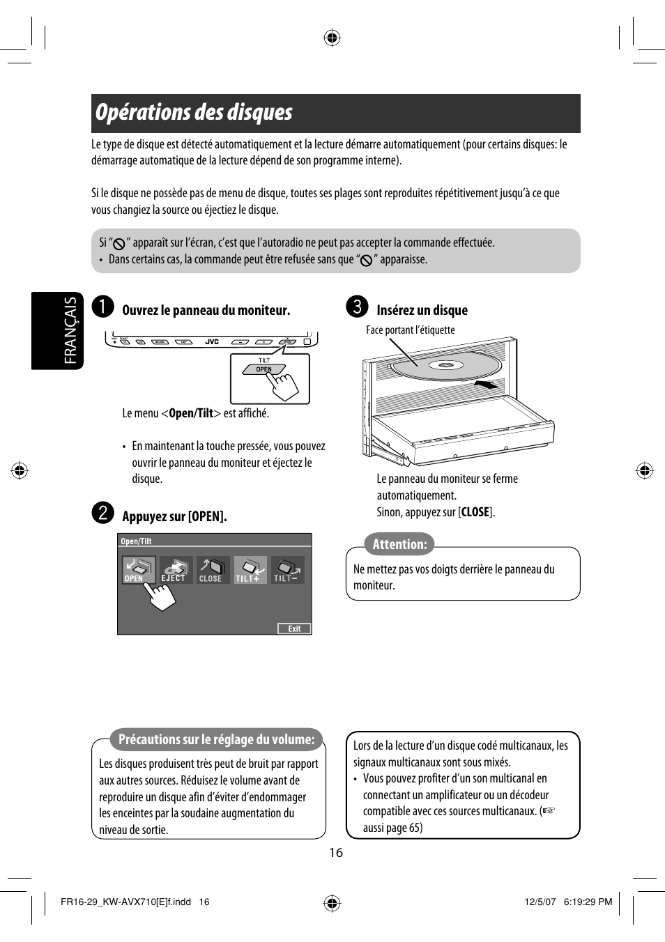 Opérations des disques | JVC KW-AVX710  EU User Manual | Page 160 / 291