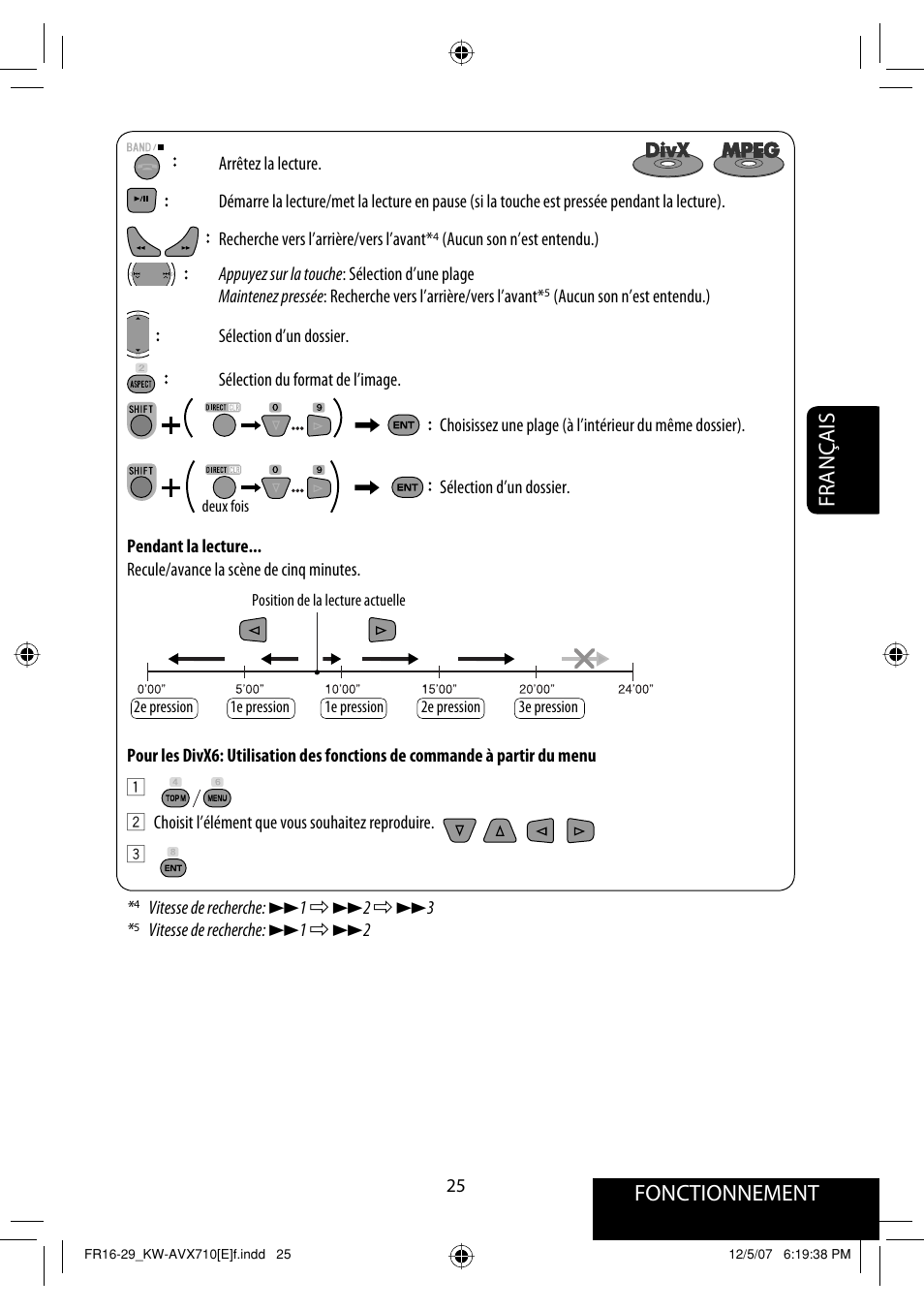 Fonctionnement, Français | JVC KW-AVX710  EU User Manual | Page 169 / 291
