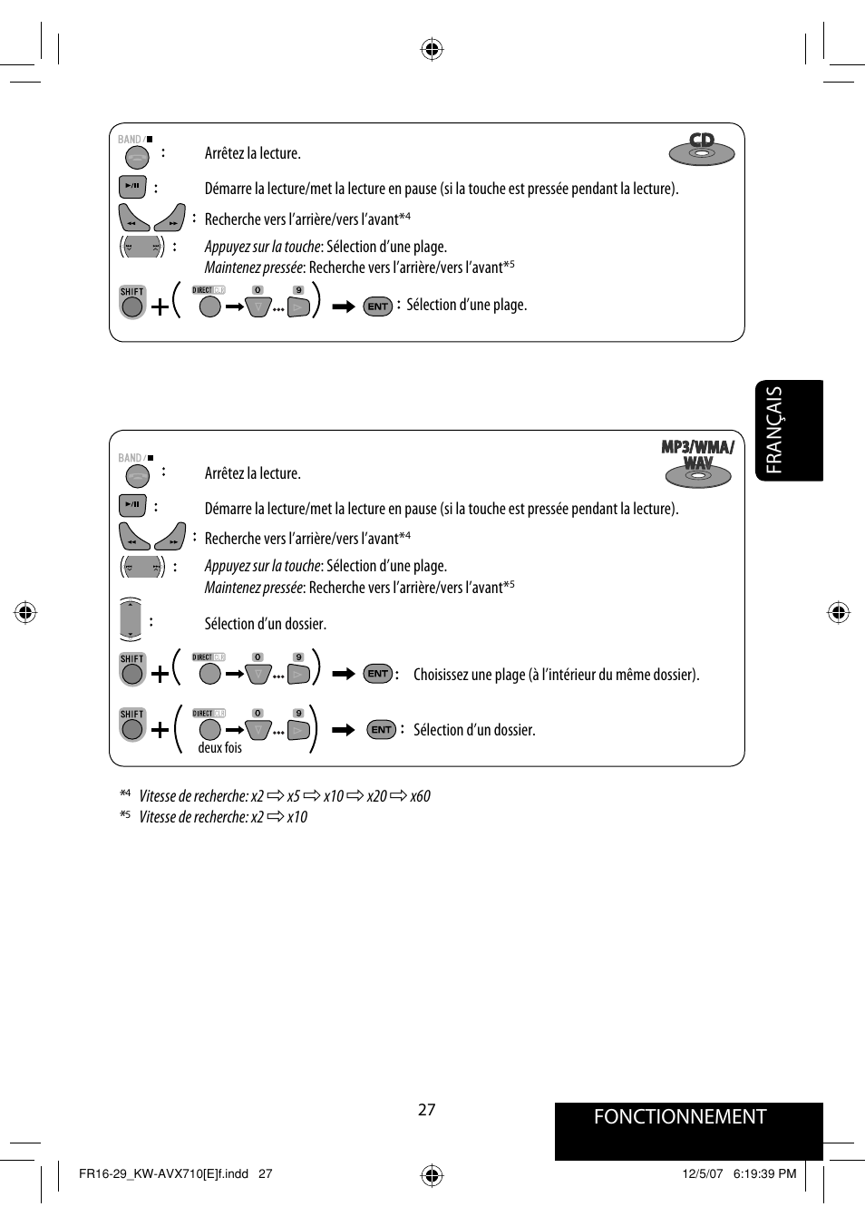 Fonctionnement, Français | JVC KW-AVX710  EU User Manual | Page 171 / 291