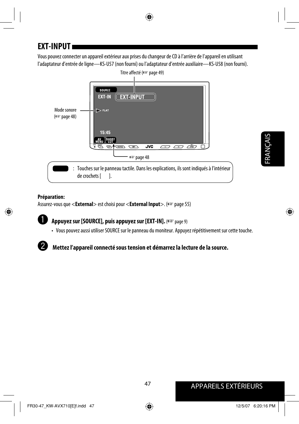 Ext-input | JVC KW-AVX710  EU User Manual | Page 191 / 291