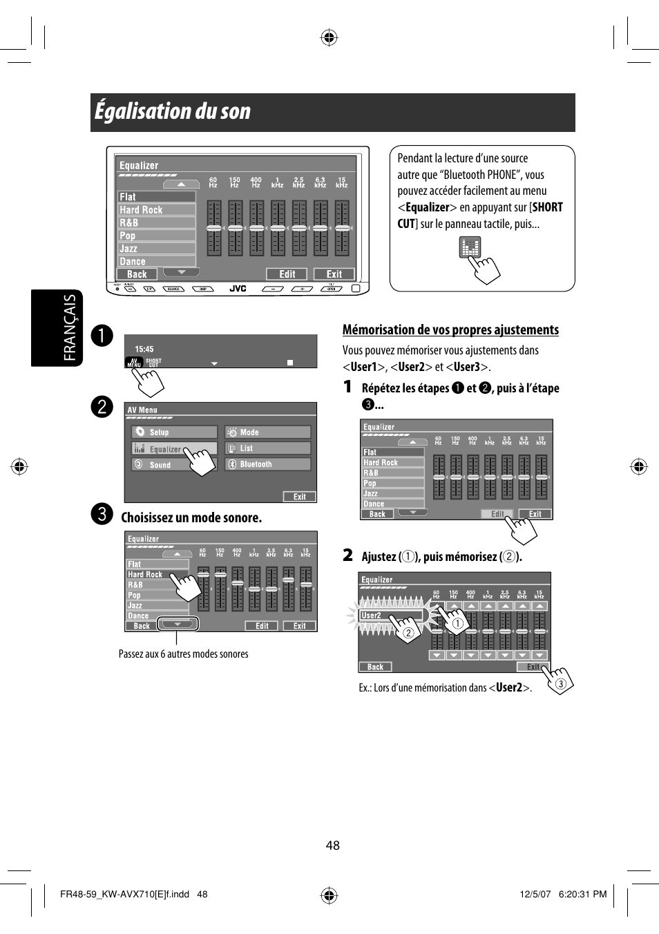 Égalisation du son | JVC KW-AVX710  EU User Manual | Page 192 / 291