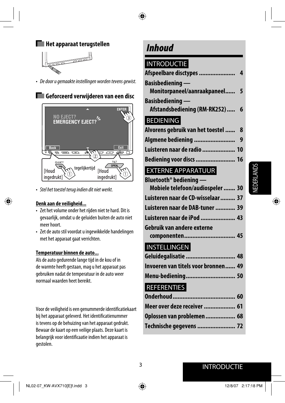 Inhoud | JVC KW-AVX710  EU User Manual | Page 219 / 291