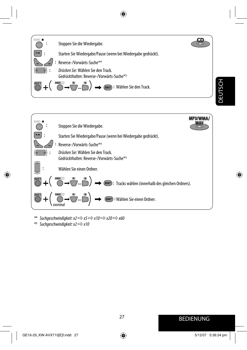 Bedienung, Deutsch | JVC KW-AVX710  EU User Manual | Page 99 / 291