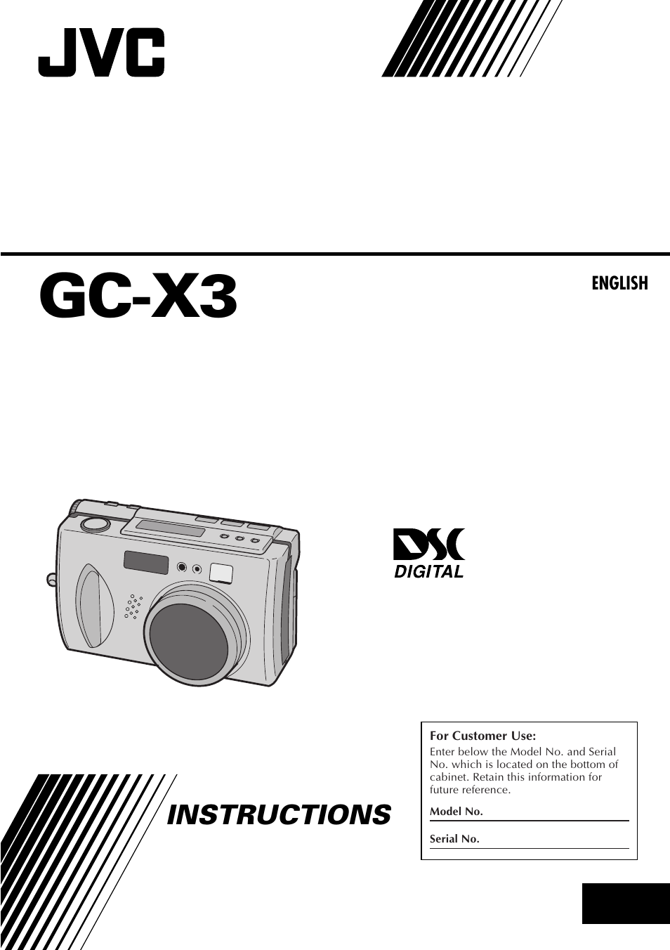 JVC GC X 3 User Manual | 96 pages