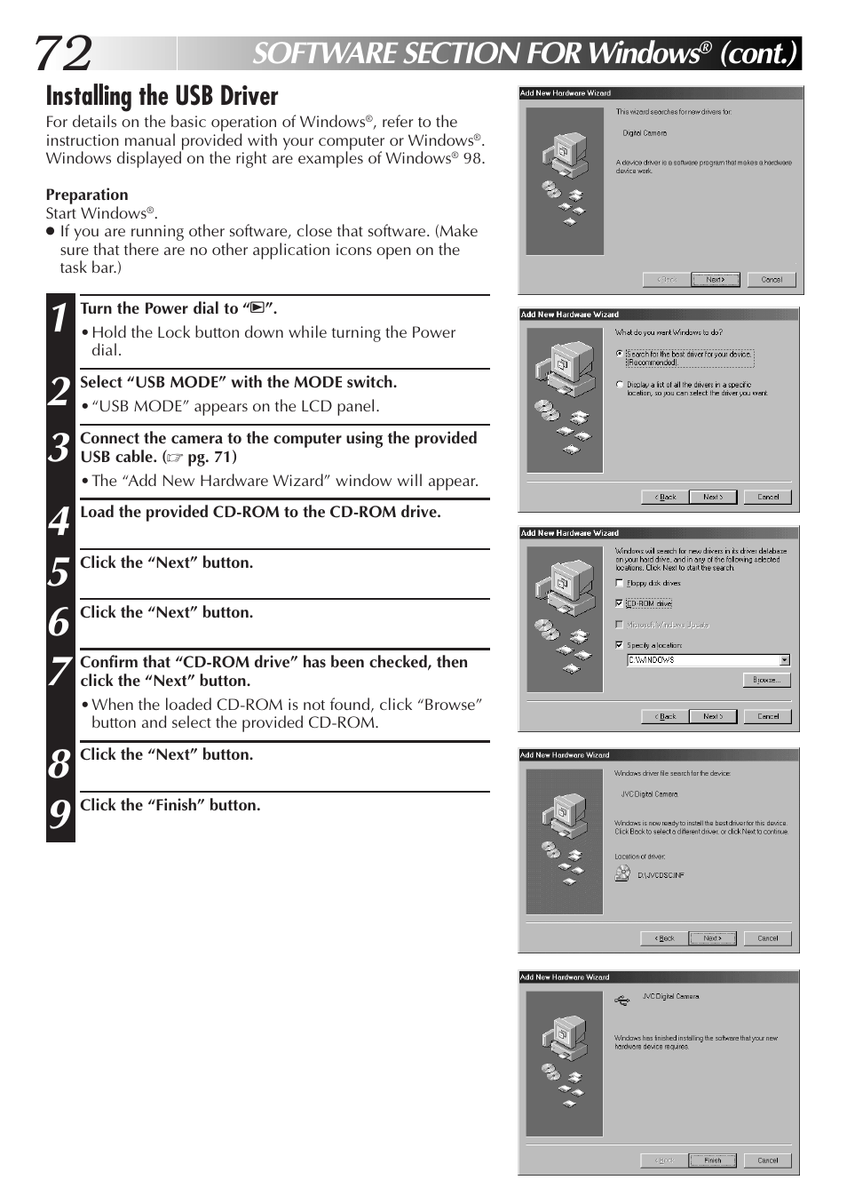 Cont.) | JVC GC X 3 User Manual | Page 72 / 96