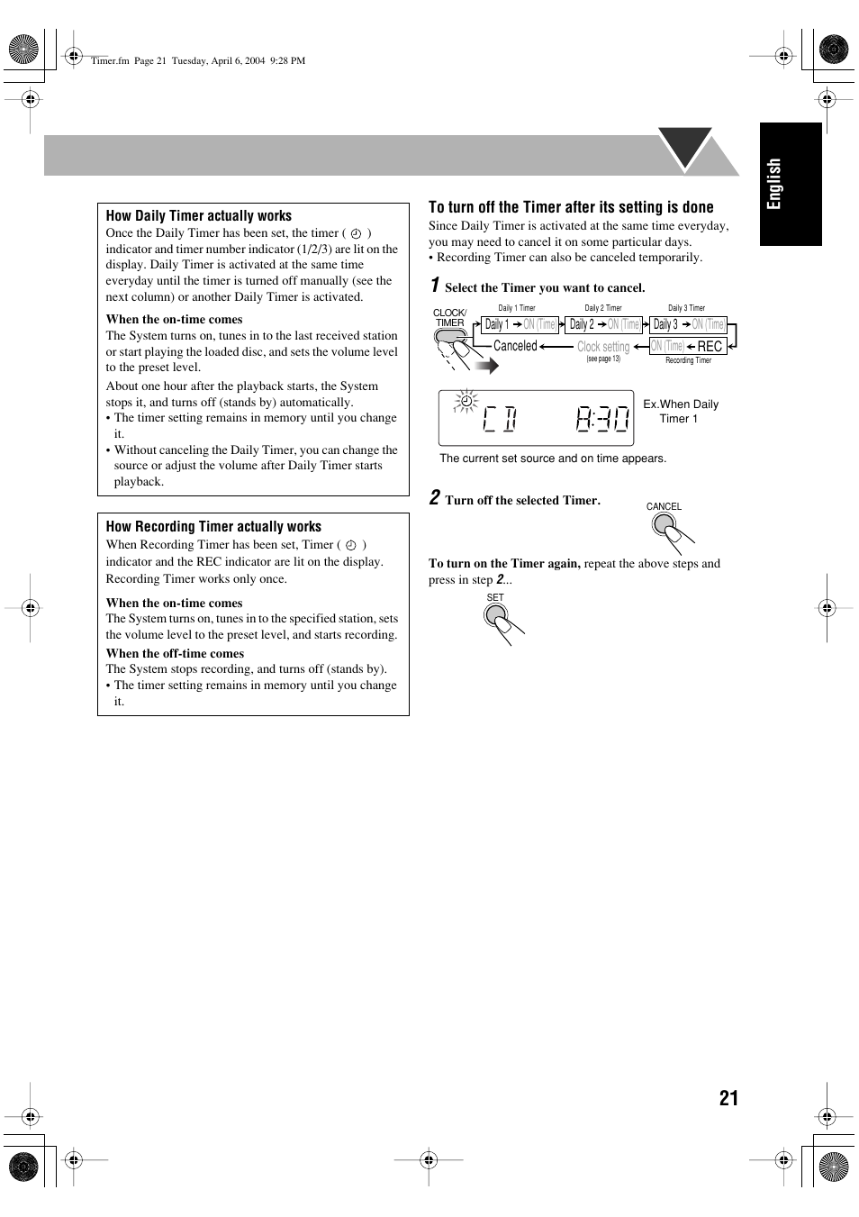 English | JVC UX-P400 User Manual | Page 25 / 80