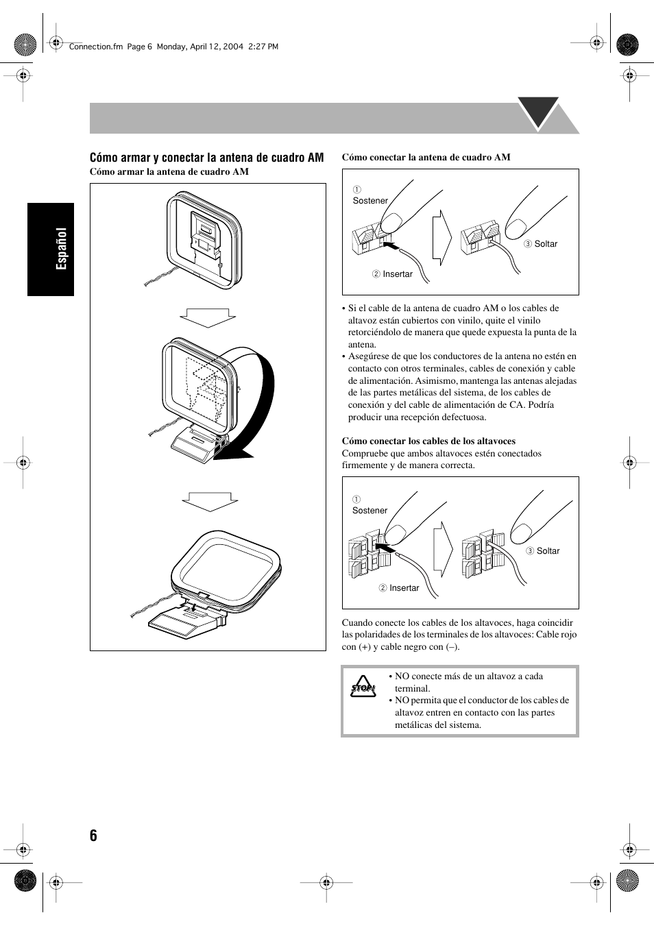 Español | JVC UX-P400 User Manual | Page 34 / 80