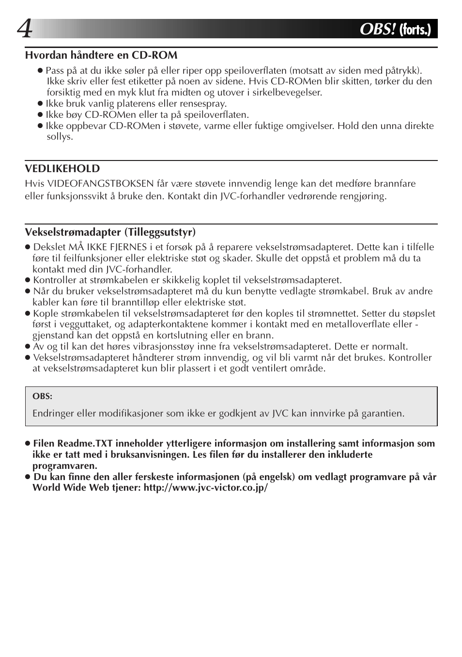 Forts.) | JVC JLIP GV-CB3E User Manual | Page 112 / 134
