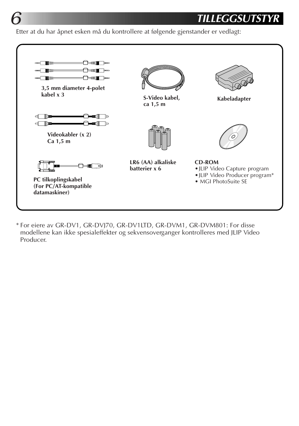 Tilleggsutstyr | JVC JLIP GV-CB3E User Manual | Page 114 / 134