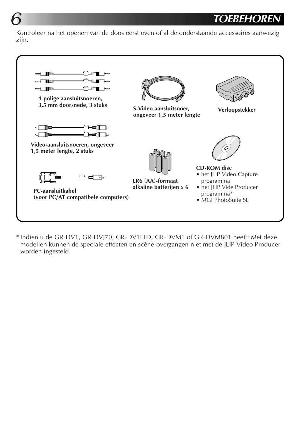 Toebehoren | JVC JLIP GV-CB3E User Manual | Page 42 / 134