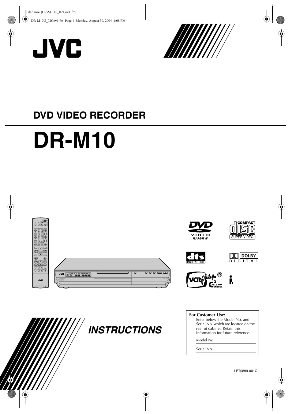 JVC DR-M10 User Manual | 112 pages