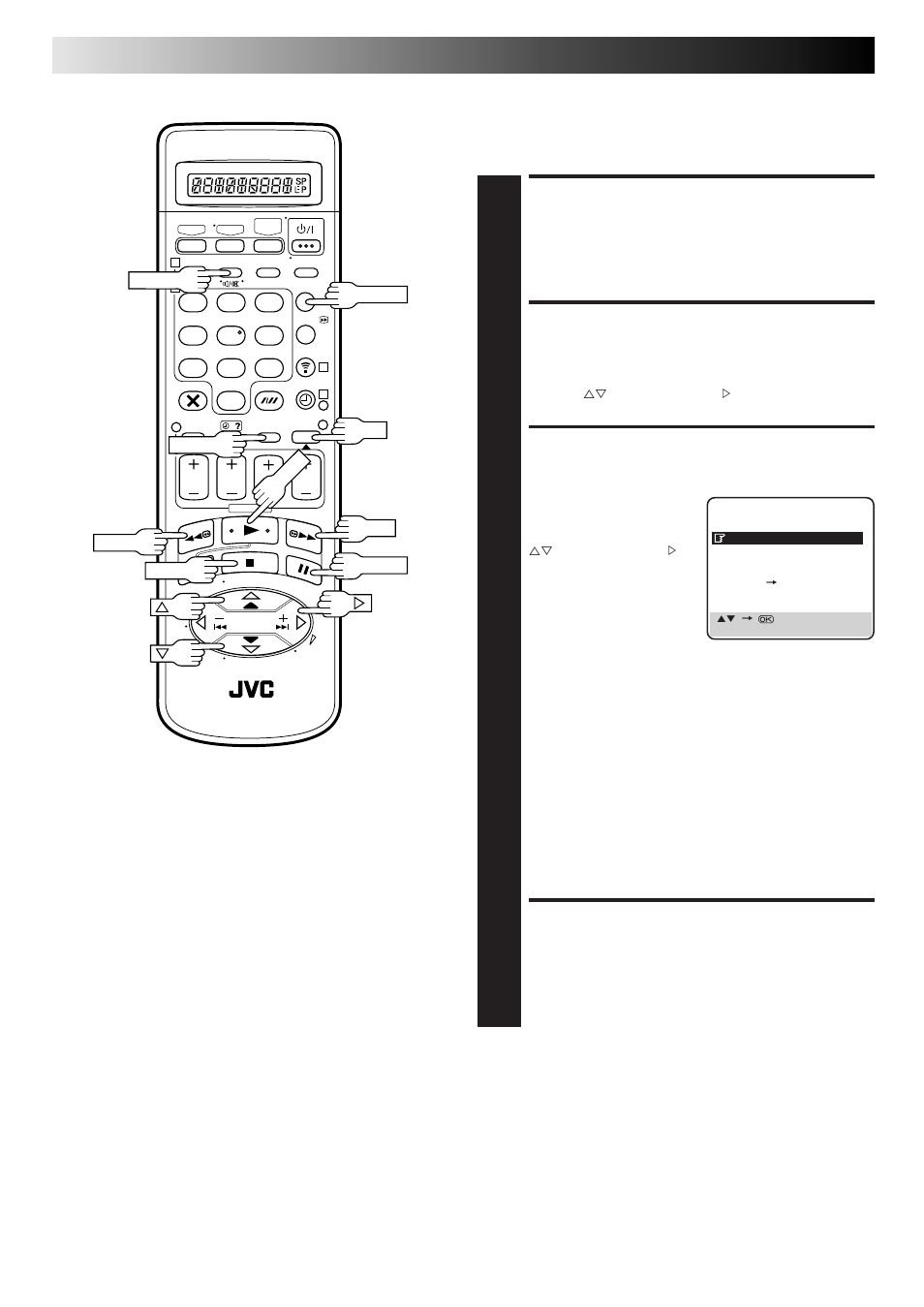 Access main menu screen, Access mode set screen, Select picture control set mode | Return to normal screen, Playback (cont.), Picture control | JVC DD868EU User Manual | Page 16 / 68