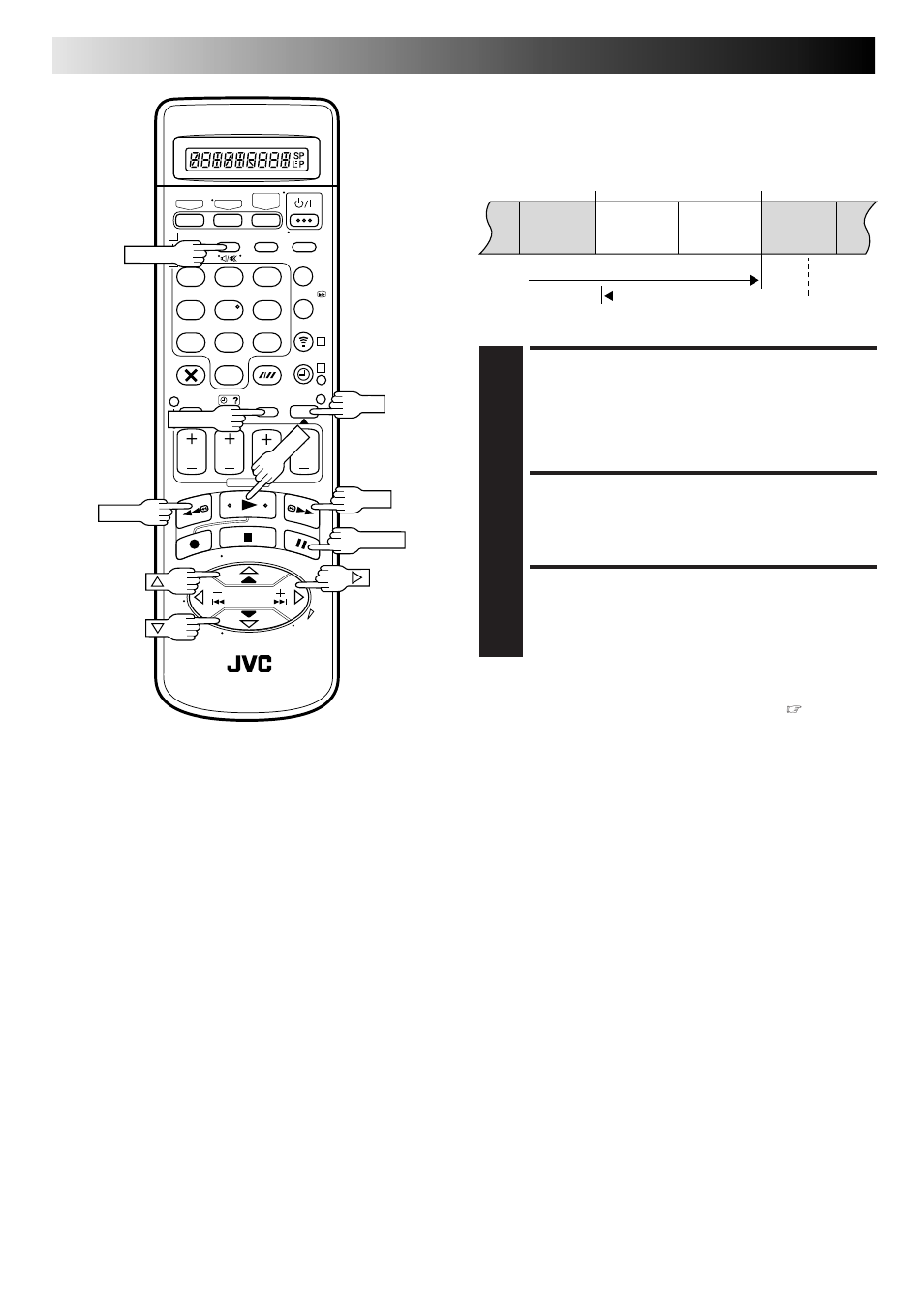 Engage record-pause mode, Locate start point, Resume recording | Recording (cont.), Retake | JVC DD868EU User Manual | Page 22 / 68