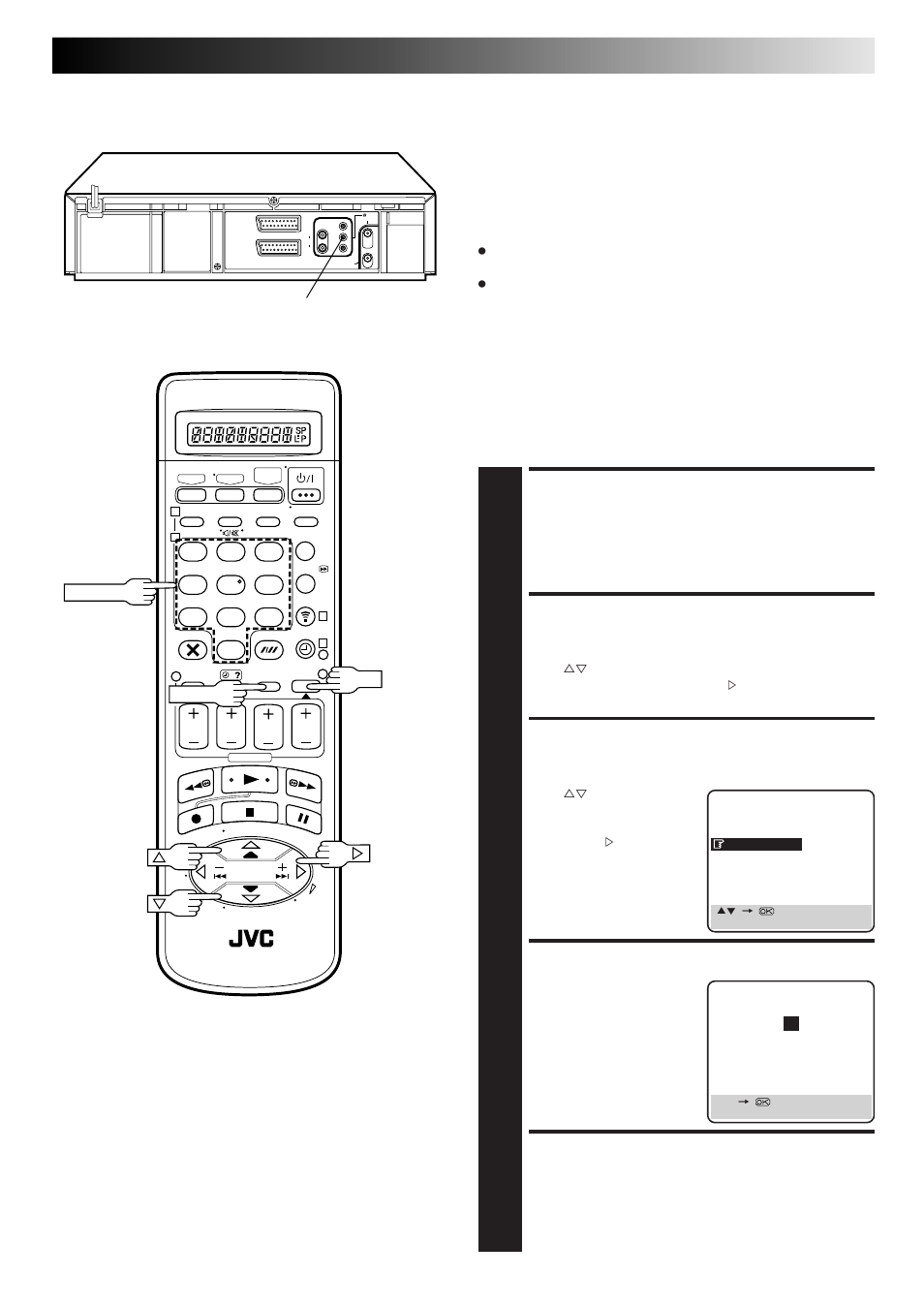 Access main menu screen, Access initial set screen, Access jlip id no. set screen | Set jlip id number, Return to normal screen, Information on j terminal | JVC DD868EU User Manual | Page 43 / 68