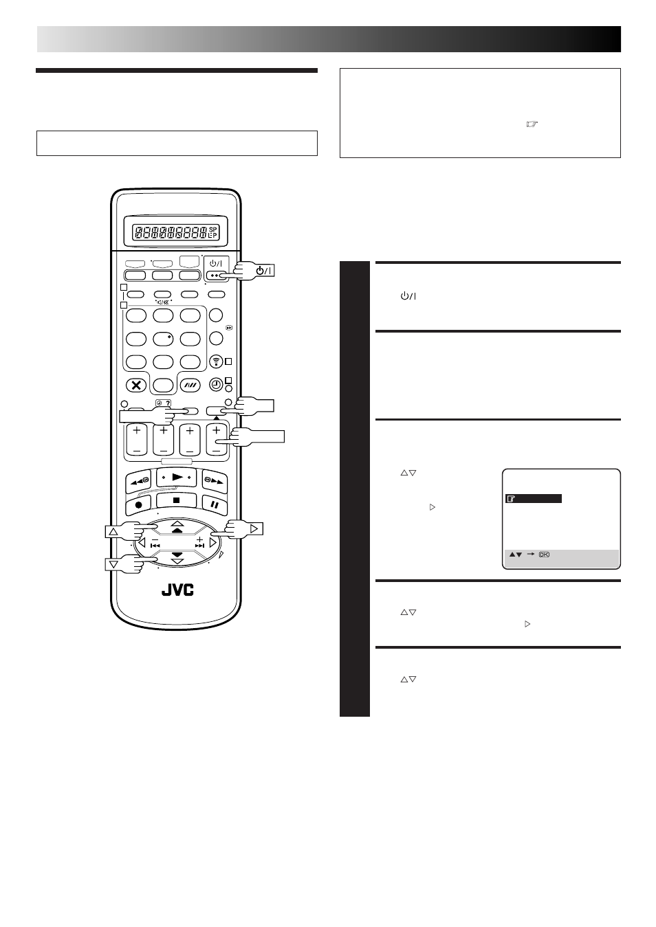 Tuner set, Turn on the recorder, Access main menu screen | Access auto ch set screen, Select country, Select language, Subsidiary settings, Auto channel set | JVC DD868EU User Manual | Page 48 / 68