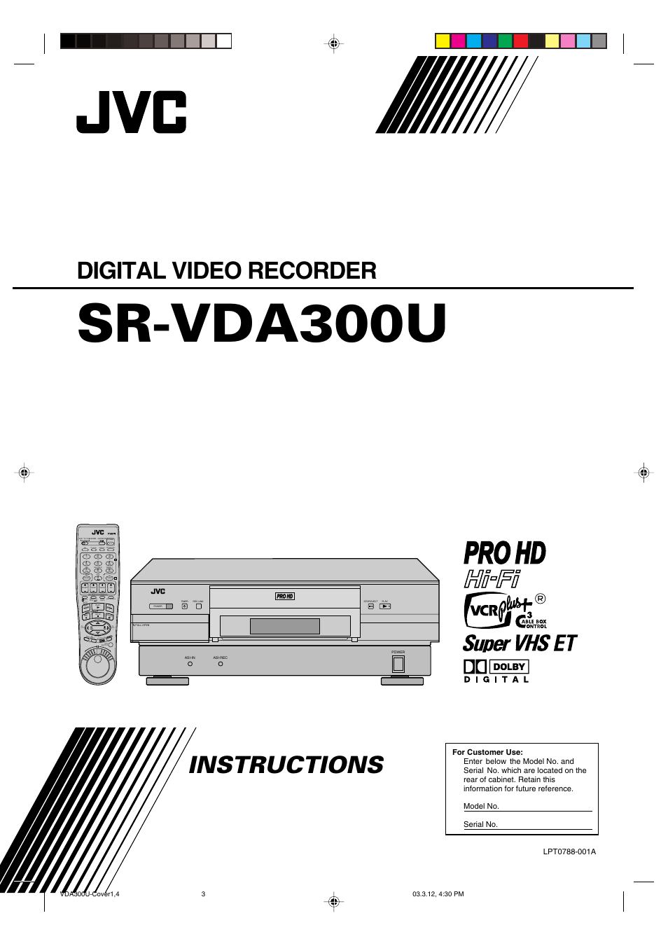 JVC SR-VDA300U User Manual | 80 pages