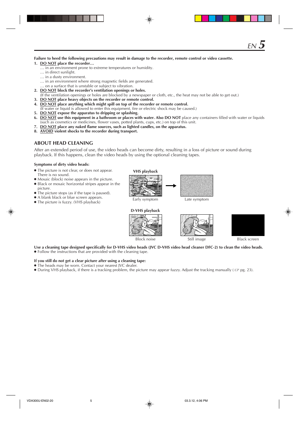 JVC SR-VDA300U User Manual | Page 5 / 80