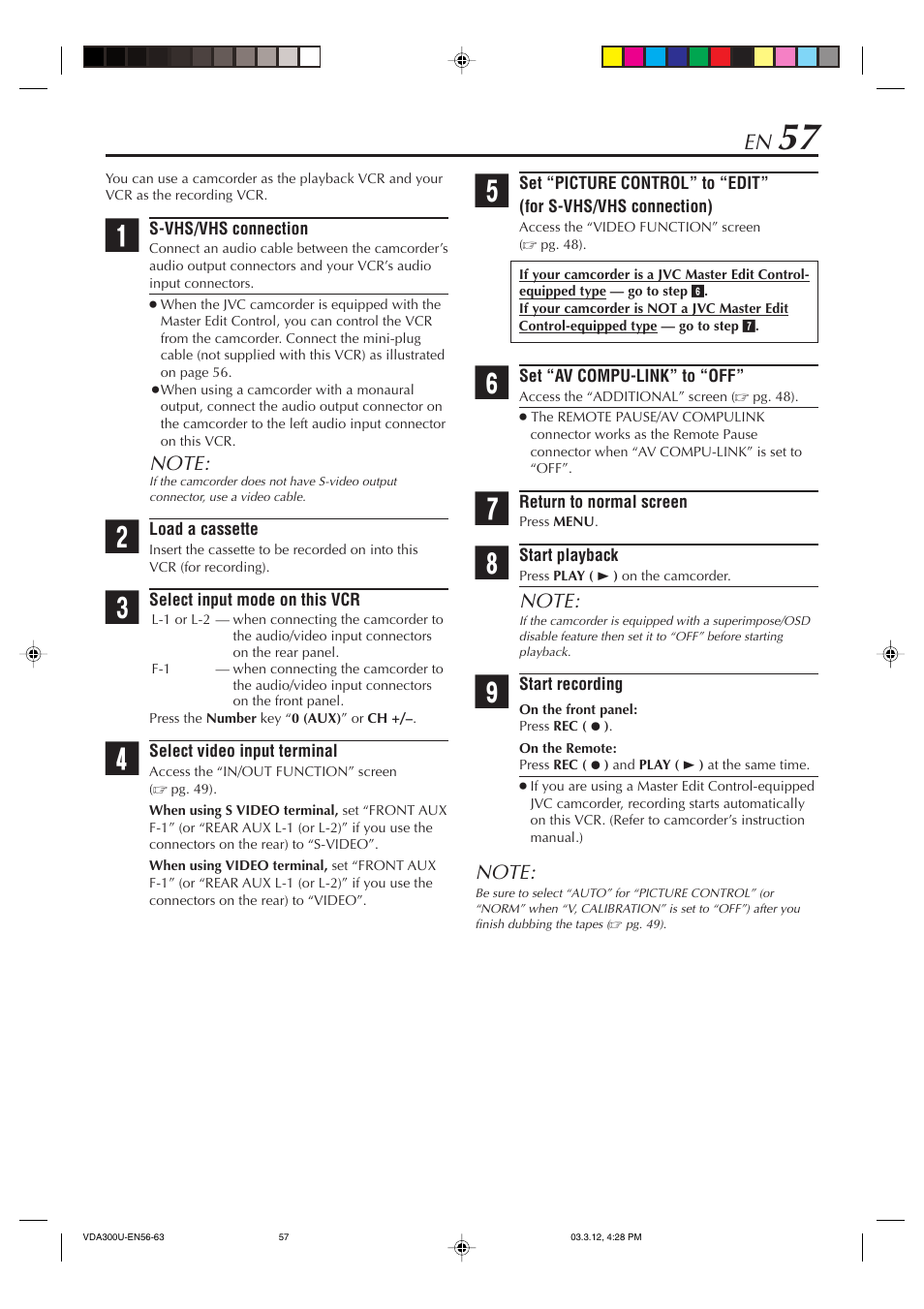 JVC SR-VDA300U User Manual | Page 57 / 80