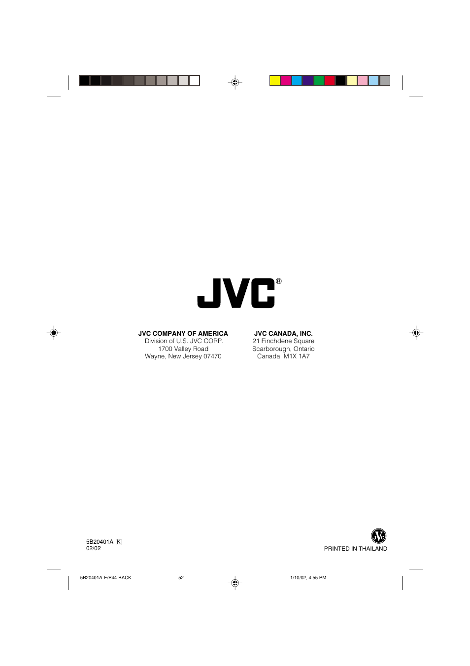 JVC TV-13143 User Manual | Page 54 / 54