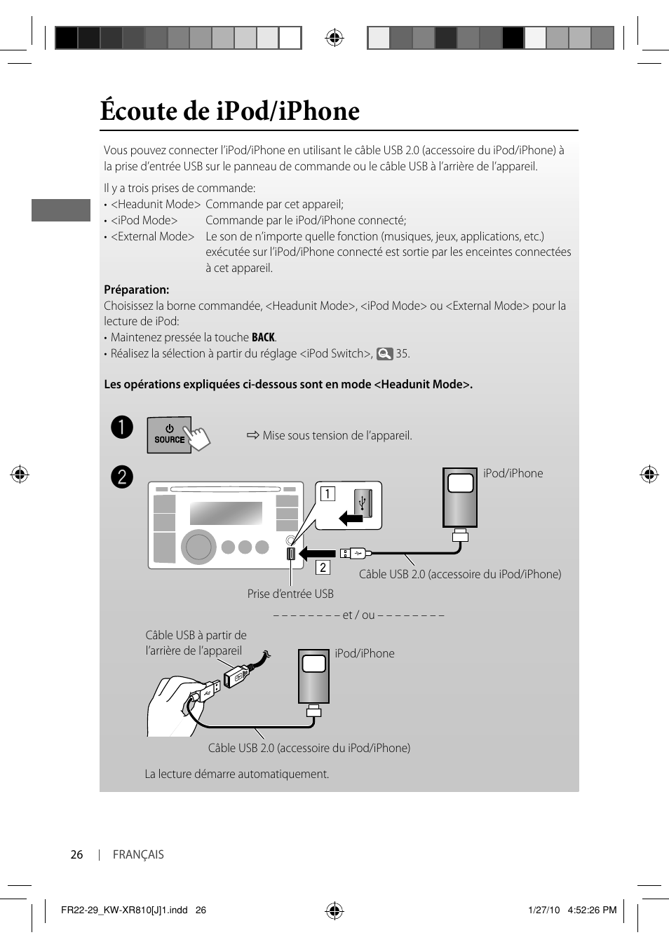 Écoute de ipod/iphone | JVC GET0661-001A User Manual | Page 126 / 151