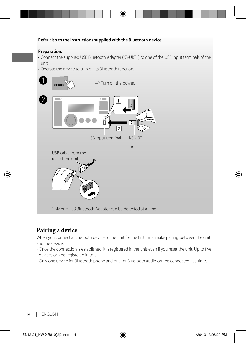 Pairing a device | JVC GET0661-001A User Manual | Page 14 / 151