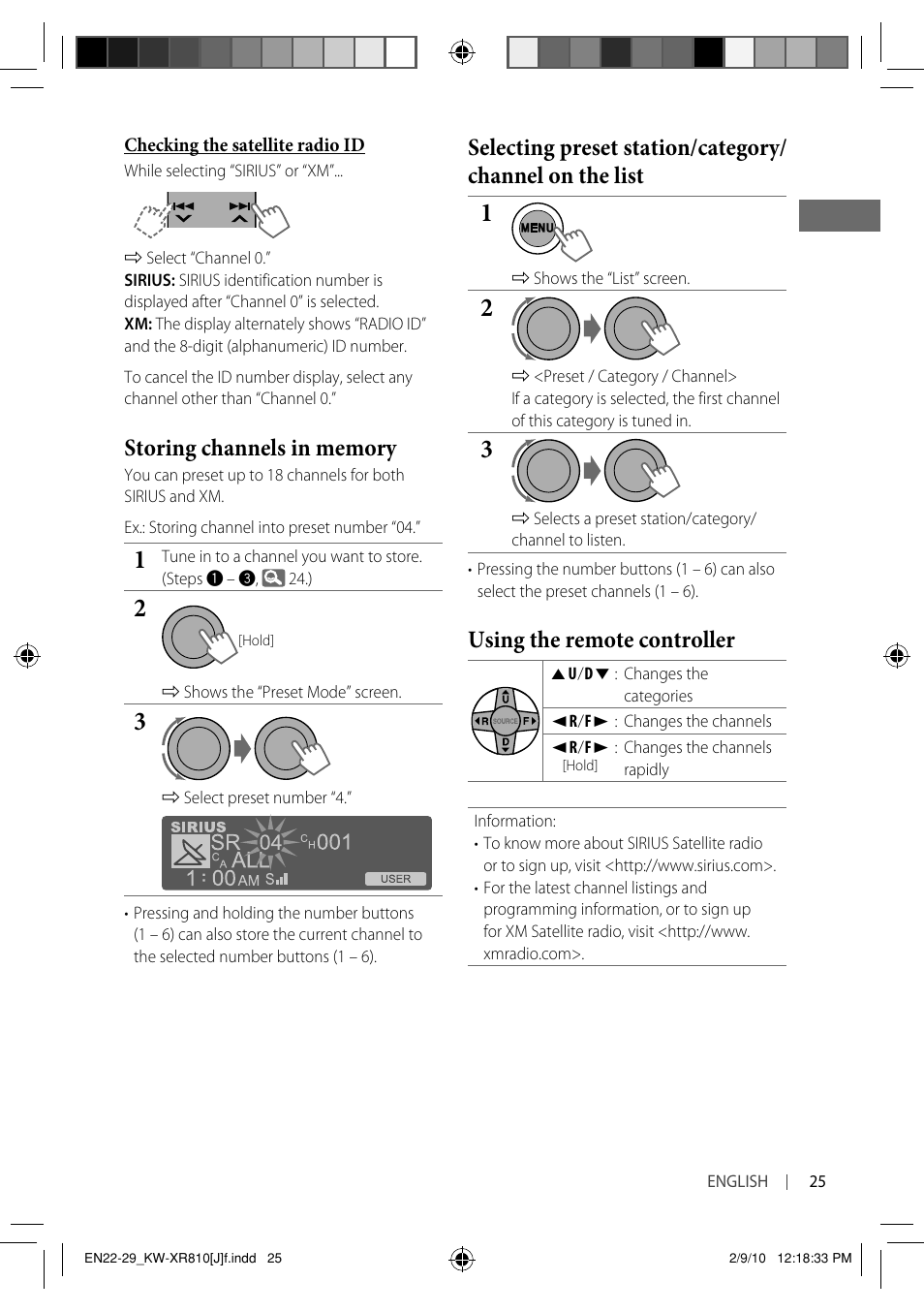 Using the remote controller | JVC GET0661-001A User Manual | Page 25 / 151