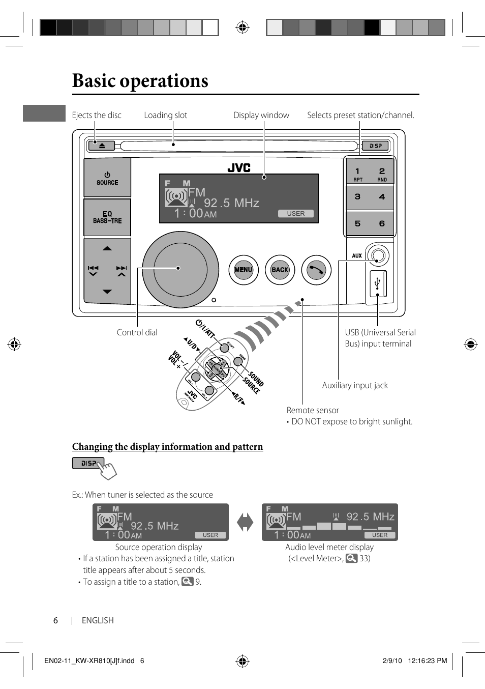 Basic operations | JVC GET0661-001A User Manual | Page 6 / 151