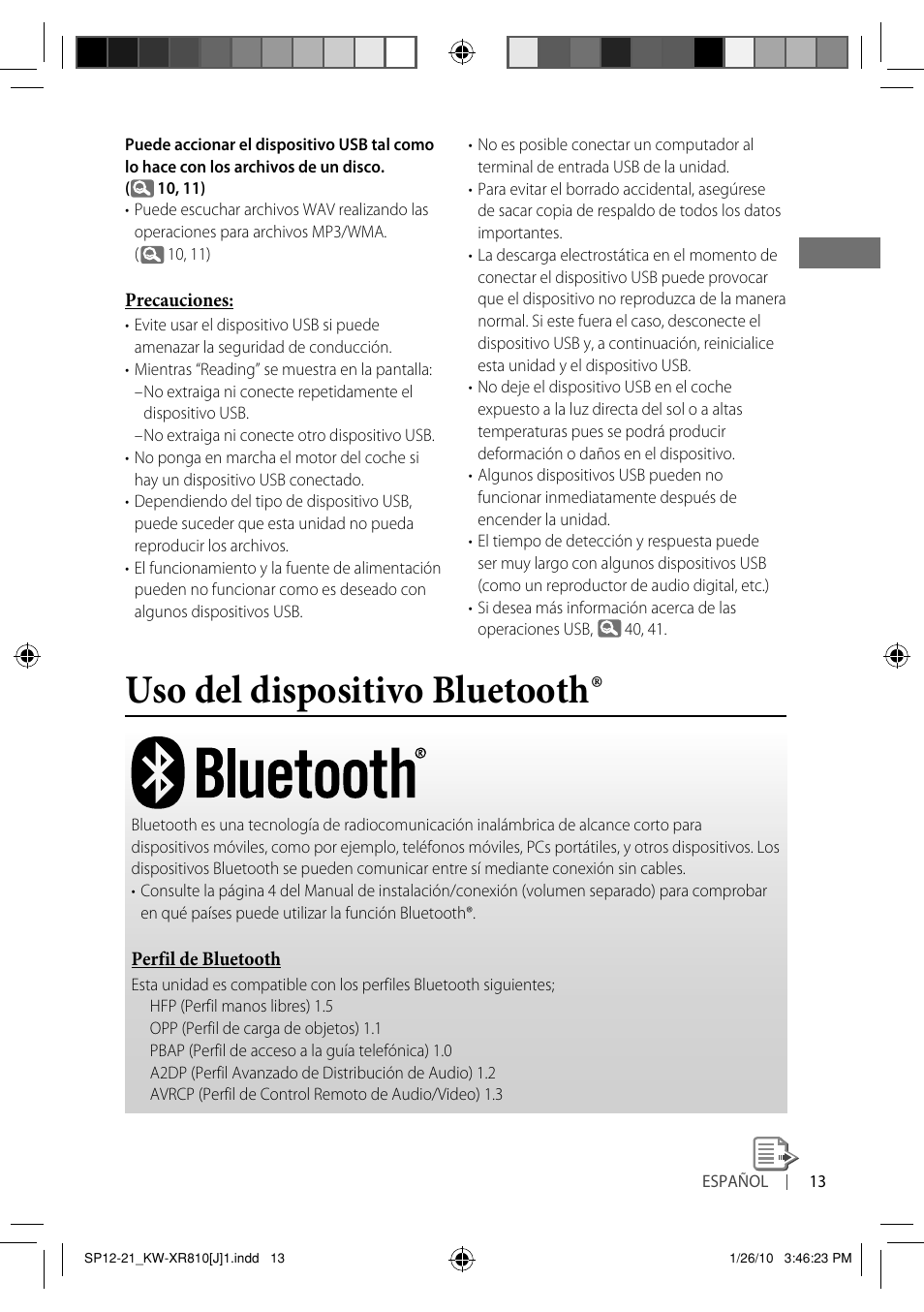 Uso del dispositivo bluetooth | JVC GET0661-001A User Manual | Page 63 / 151