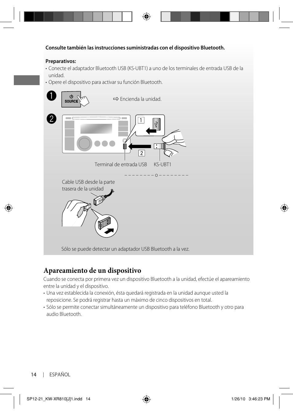 Apareamiento de un dispositivo | JVC GET0661-001A User Manual | Page 64 / 151