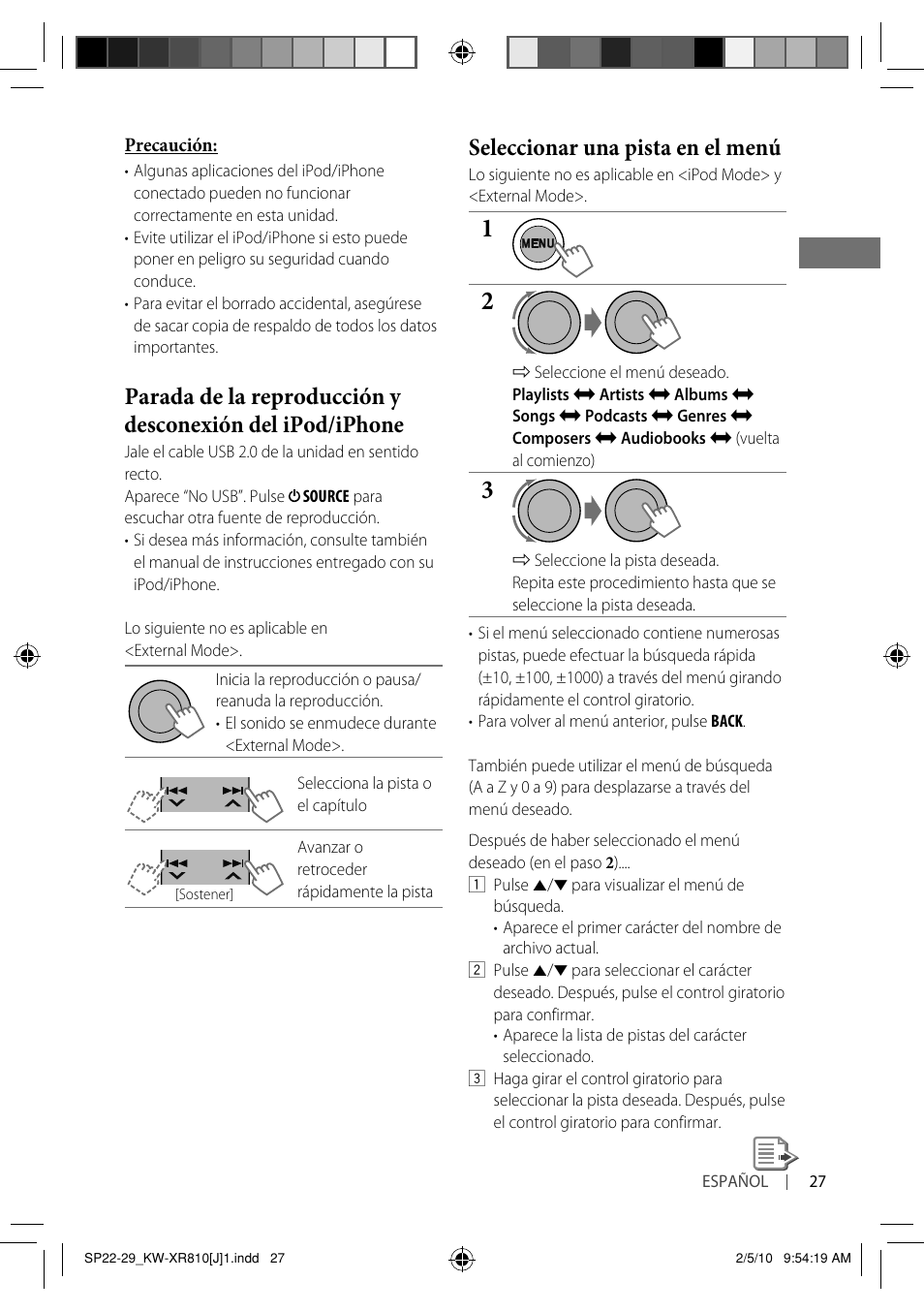 Seleccionar una pista en el menú | JVC GET0661-001A User Manual | Page 77 / 151