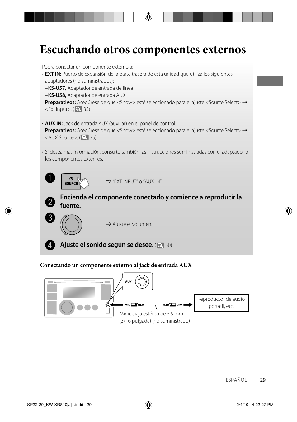 Escuchando otros componentes externos | JVC GET0661-001A User Manual | Page 79 / 151