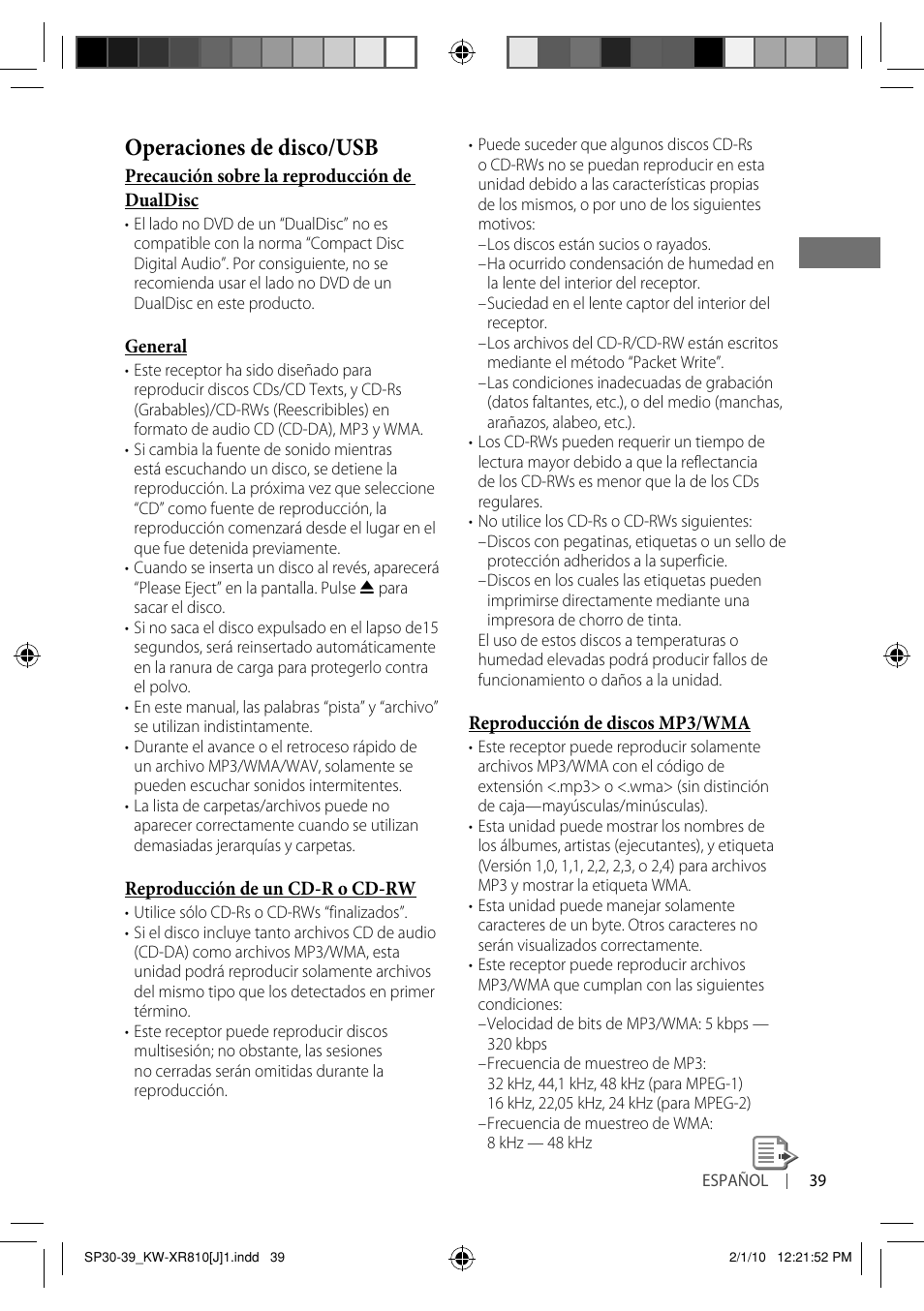 Operaciones de disco/usb | JVC GET0661-001A User Manual | Page 89 / 151