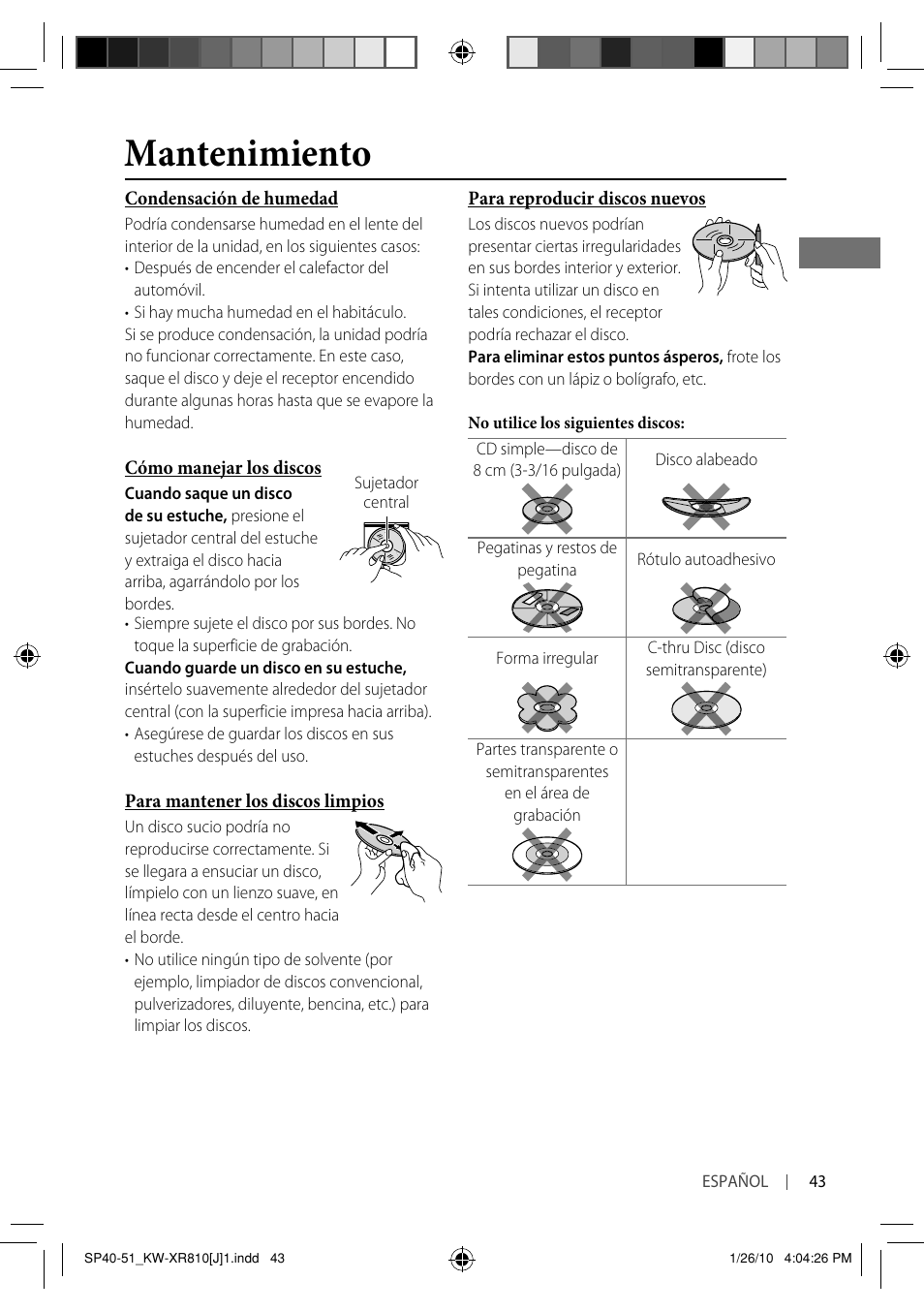 Mantenimiento | JVC GET0661-001A User Manual | Page 93 / 151