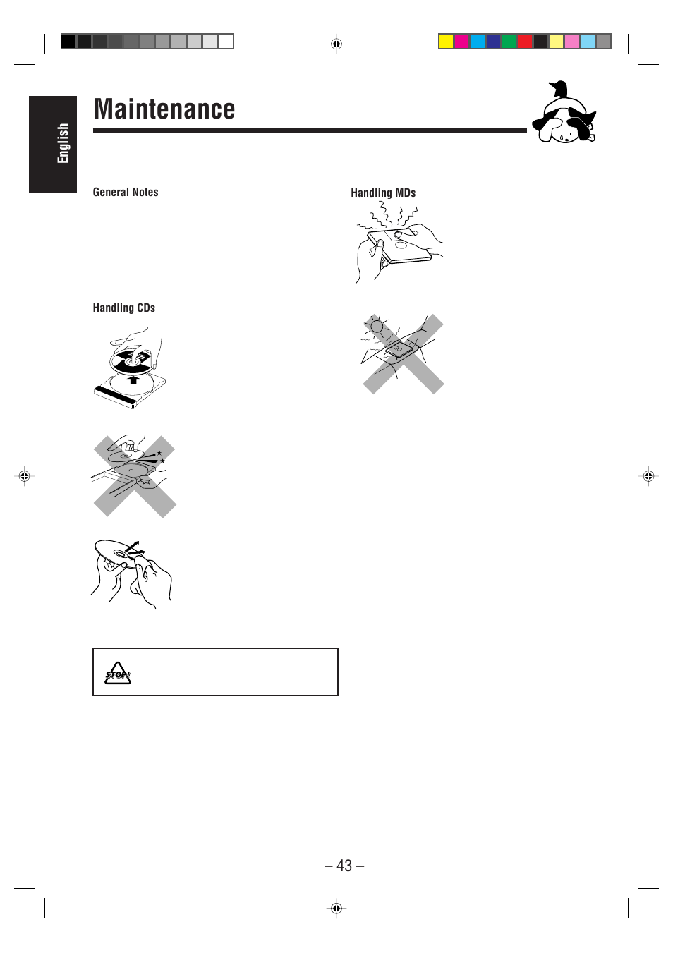 Maintenance, English | JVC CA-MD70 User Manual | Page 49 / 54