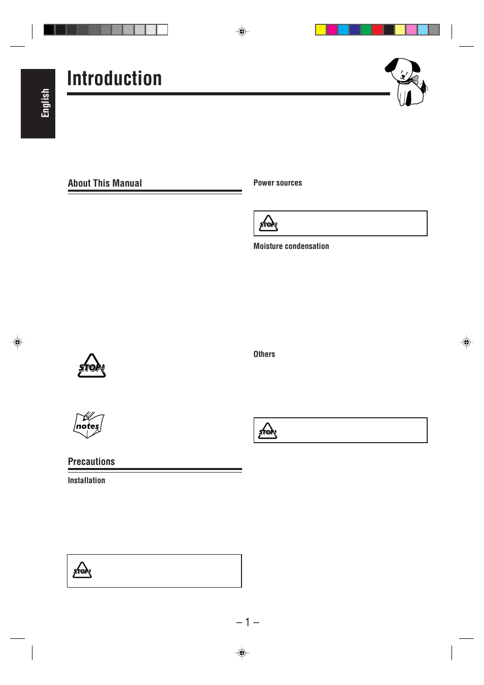 Introduction, English, About this manual | Precautions | JVC CA-MD70 User Manual | Page 7 / 54