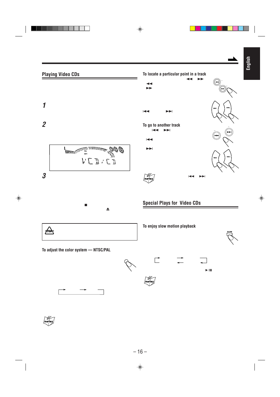 Playing video cds, Special plays for video cds | JVC CA-MXG68V User Manual | Page 21 / 40