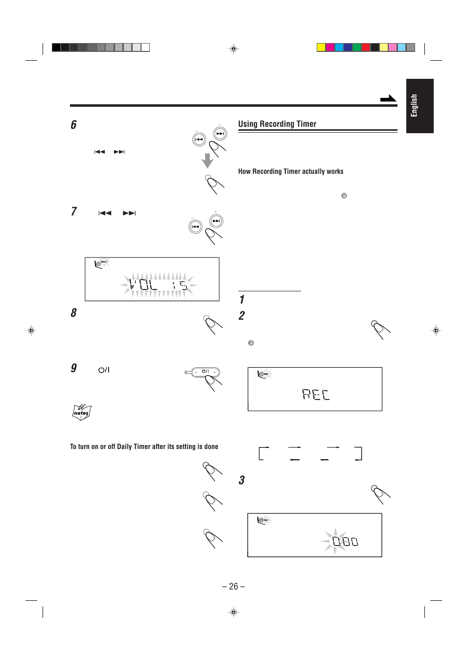 Using recording timer | JVC CA-MXG68V User Manual | Page 31 / 40