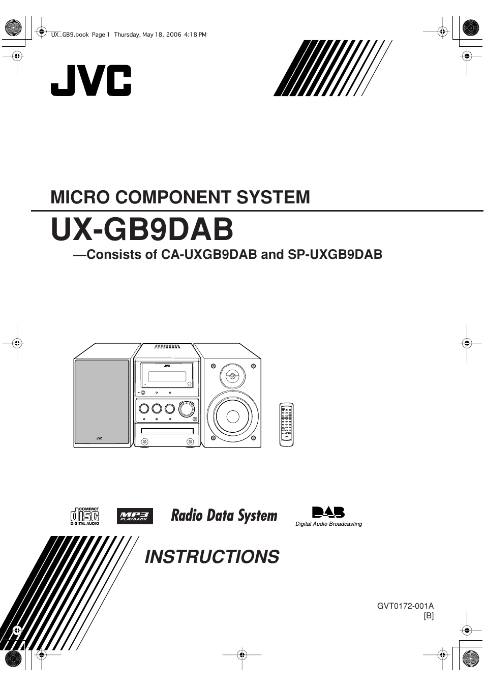 JVC Micro Component System UX-GB9DAB User Manual | 28 pages