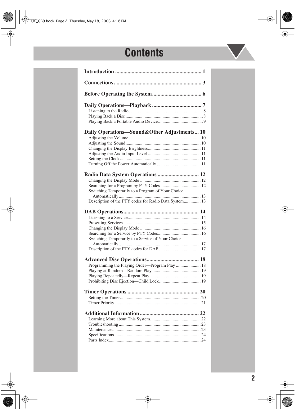 JVC Micro Component System UX-GB9DAB User Manual | Page 5 / 28