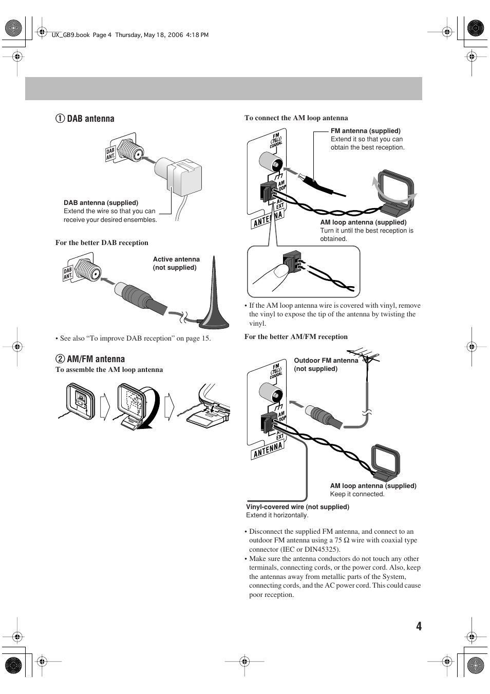 JVC Micro Component System UX-GB9DAB User Manual | Page 7 / 28