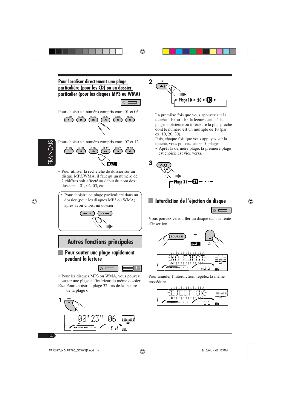 Autres fonctions principales | JVC KD-AR760 User Manual | Page 82 / 105